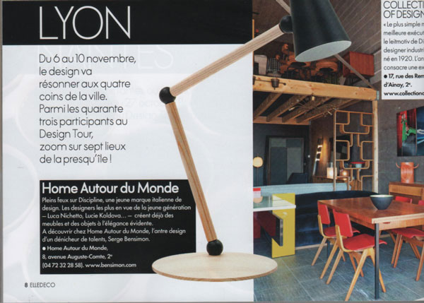 La Presse en parle : ELLE DECO novembre 2013 - reportage Clmence Leboulanger